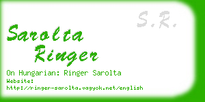 sarolta ringer business card